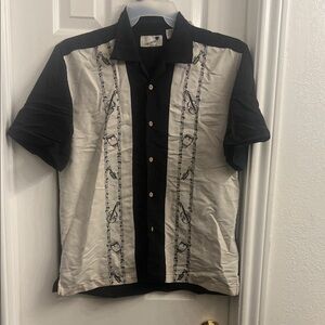 Havaianas Black and Cream Chain Pattern Men's Shirt